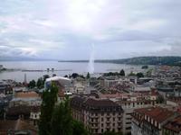 レマン湖と噴水